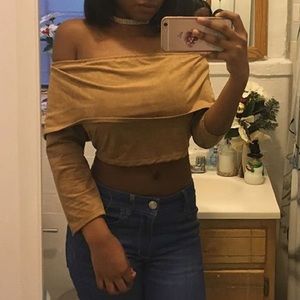 Off the shoulder crop top